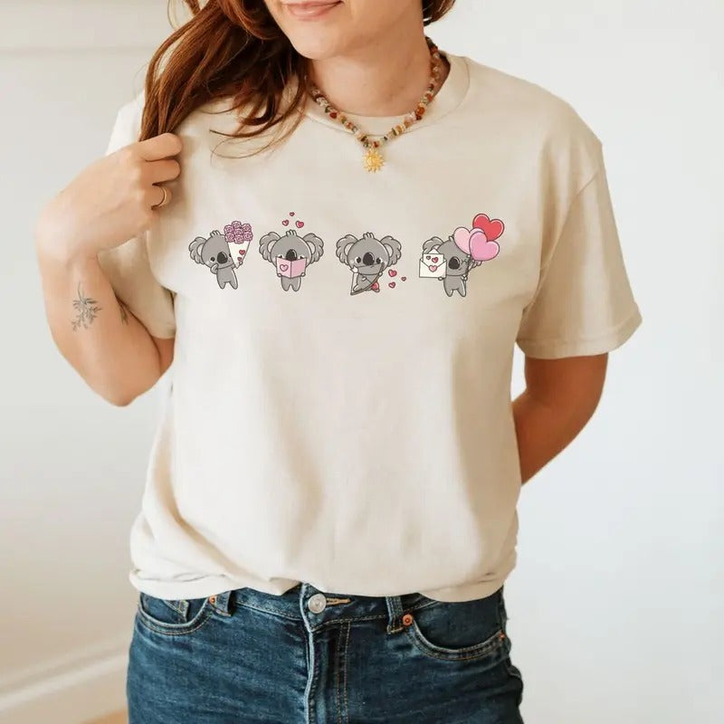 Koala Valentines day shirt, koala valentine, valentines day crewneck, cute valentines day shirt for women, valentines day...
