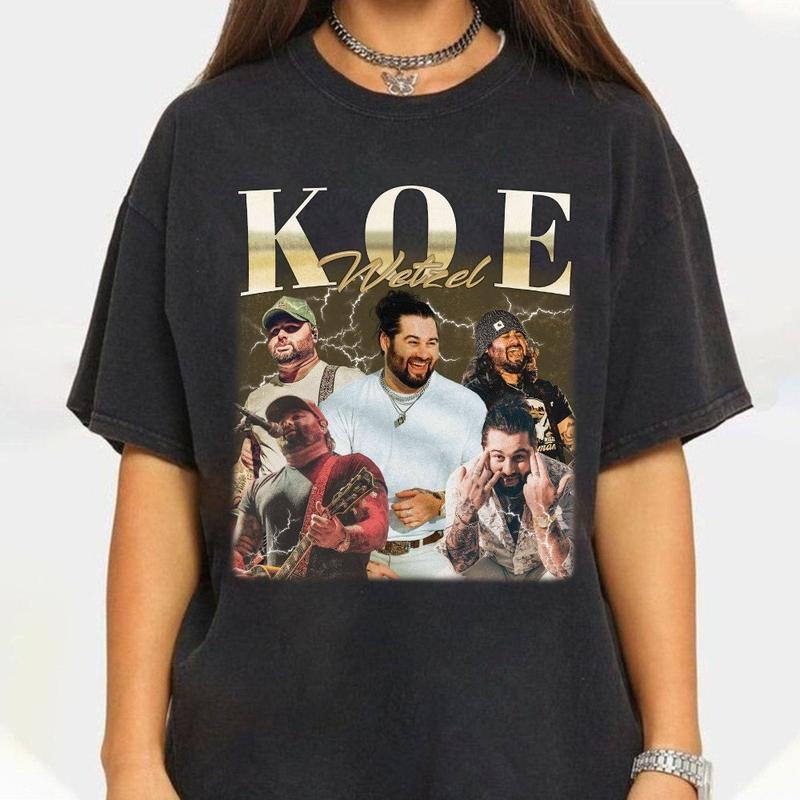 Koe Music Vintage 90s T Shirt, Country Music T Shirt, Damn Near Normal Tour 2024 Shirt, Country Rock Outfit, Western...