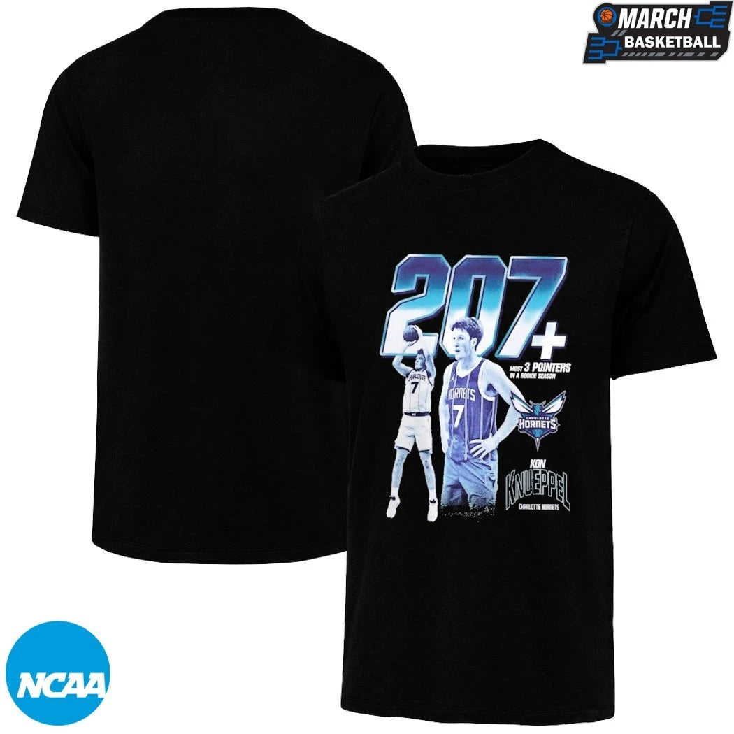 Kon Knueppel Charlotte Hornets Most 3 Pointers In A Rookie Season Milestone T-shirts