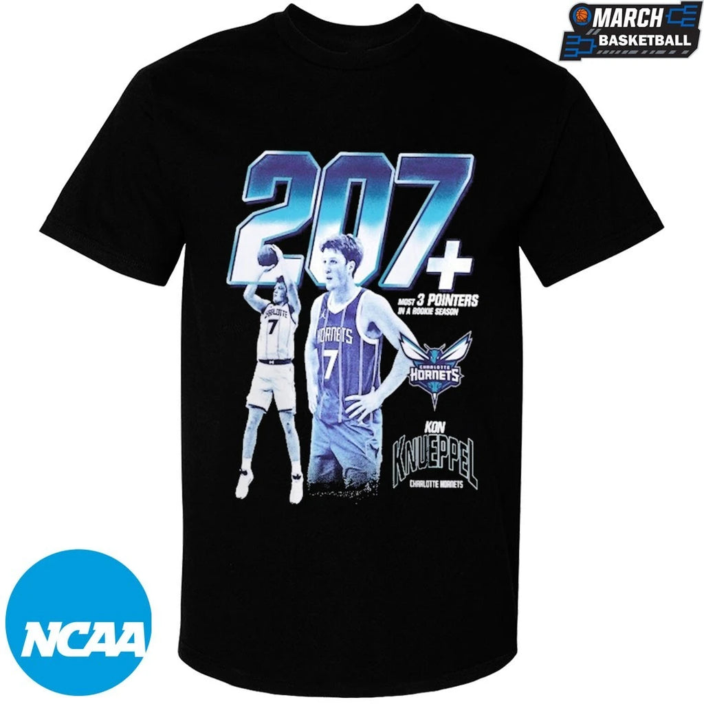 Kon Knueppel Charlotte Hornets Most 3 Pointers In A Rookie Season Milestone T-shirts