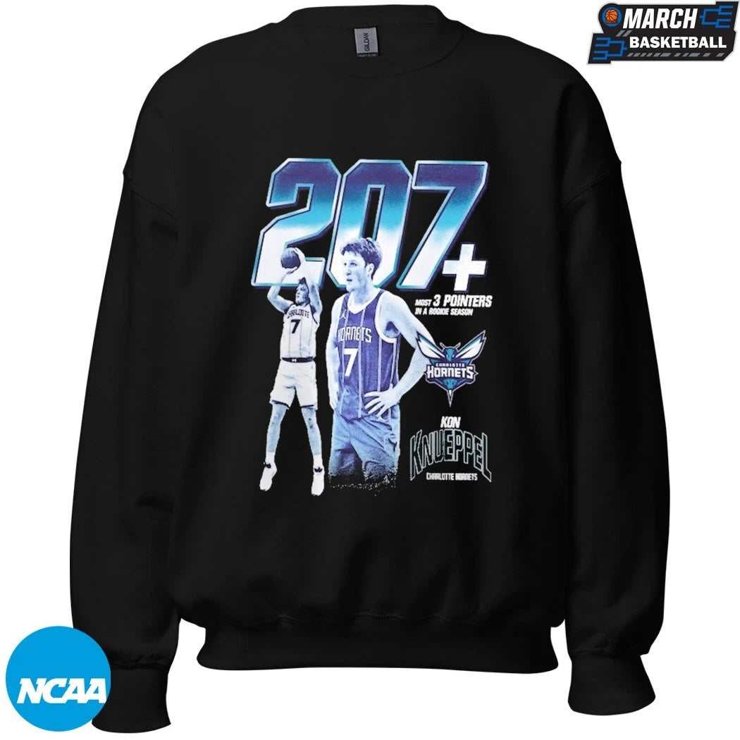 Kon Knueppel Charlotte Hornets Most 3 Pointers In A Rookie Season Milestone T-shirts