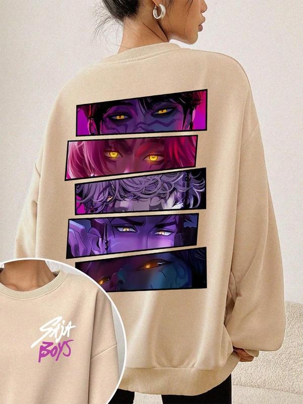 Kpop Demon Hunter Crew Neck Sweatshirt, Jinu Cartoon Style Hoodie, Korean Pop Fan Gift, Saja Girl Group Fan Apparel, Kpop...