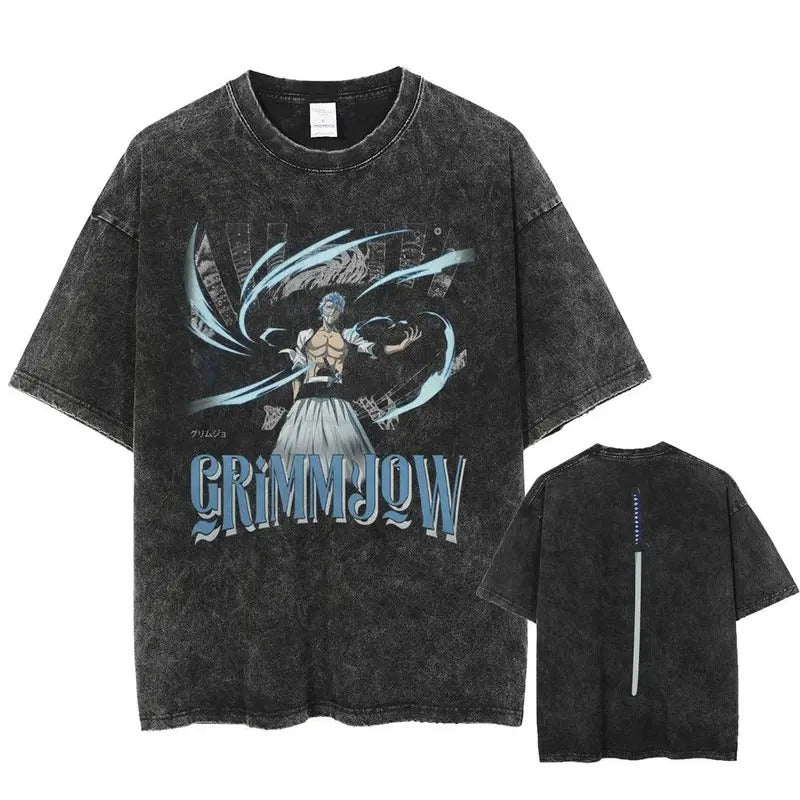 Kujo Grimmjow 2-sided Vintage Oversized T Shirt Anime Merch Soft Cotton Unisex Shirt Rare Gift for Him Gift For Her...