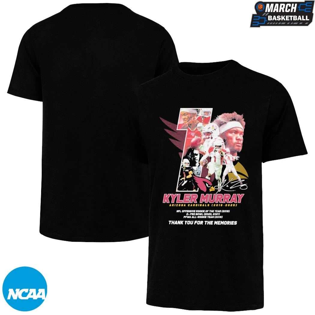Kyler Murray’s Arizona Cardinals 2019-2025 Thank You For The Memories Signature T-shirts