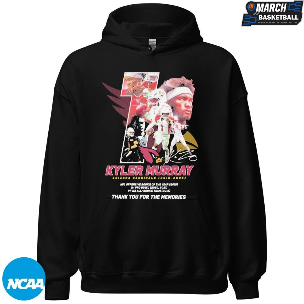 Kyler Murray’s Arizona Cardinals 2019-2025 Thank You For The Memories Signature T-shirts
