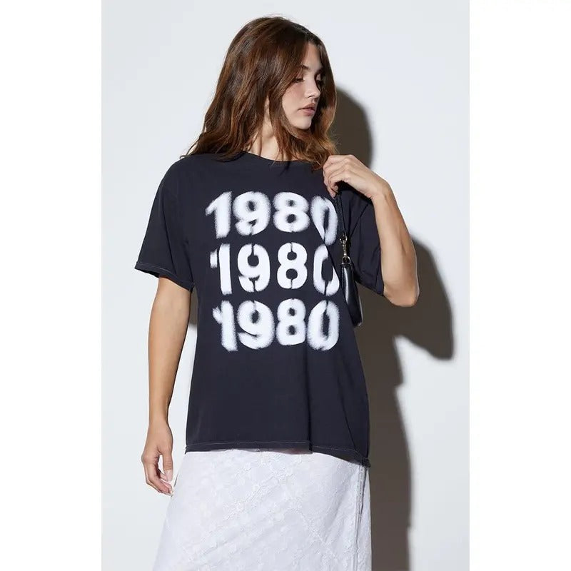 PS / LA Women's 1980 Blur Oversized T-Shirt Hoodie, Sweatshirt | HypeCrazeTee.com