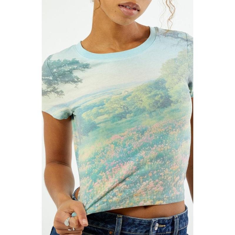 PS / LA Women's AOP Scenic Skimmer T-Shirt Hoodie, Sweatshirt | HypeCrazeTee.com