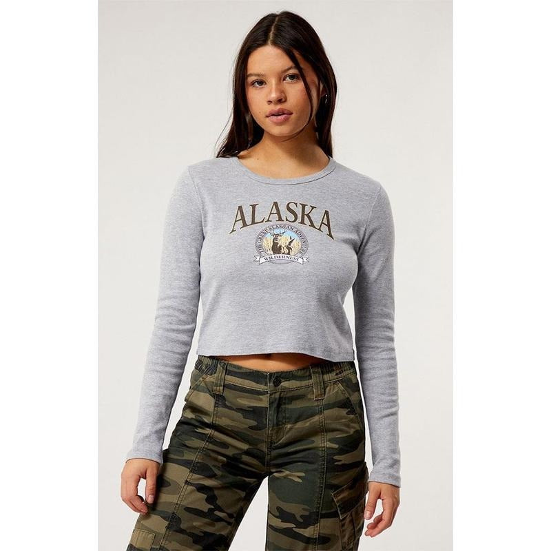 PS / LA Women's Alaska Long Sleeve T-Shirt Hoodie, Sweatshirt | HypeCrazeTee.com