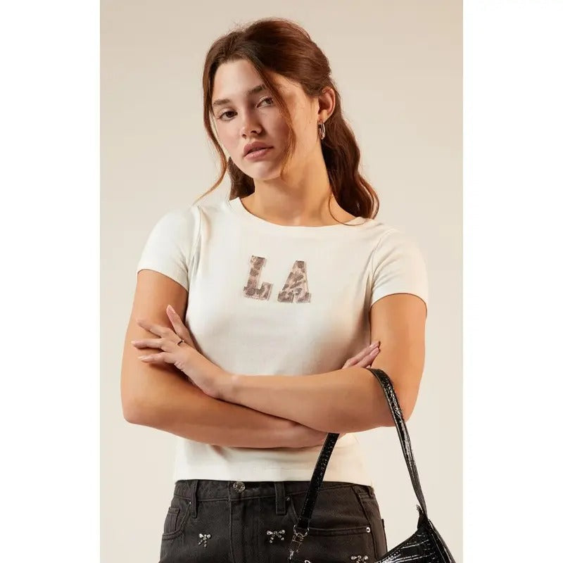 PS / LA Women's Leopard LA Skimmer T-Shirt Hoodie, Sweatshirt | HypeCrazeTee.com