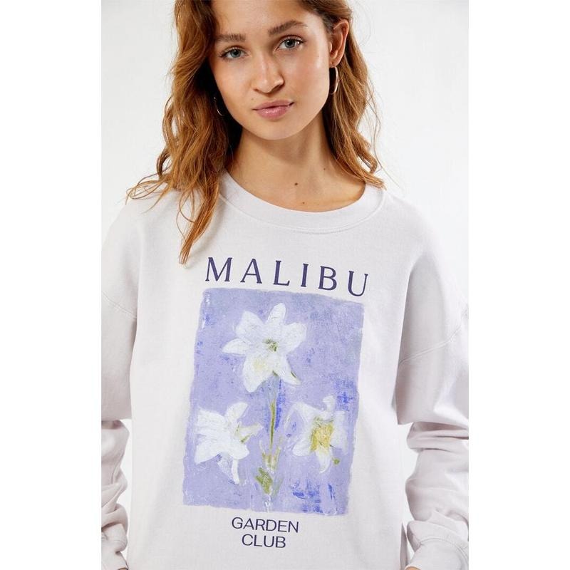 PS / LA Women's Malibu Garden Club Crew Neck Sweatshirt T-Shirts, Hoodie | HypeCrazeTee.com