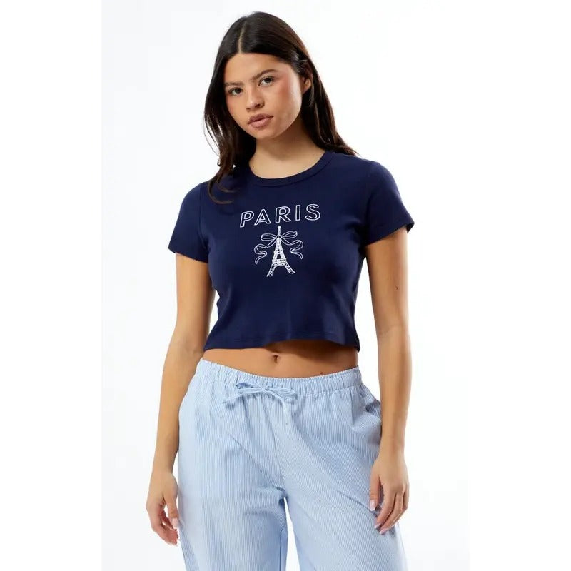 PS / LA Women's Paris Bow Baby T-Shirt Hoodie, Sweatshirt | HypeCrazeTee.com