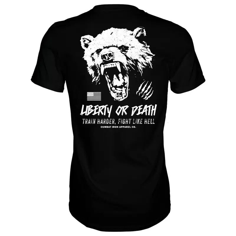 LIBERTY OR DEATH FIGHT LIKE HELL MEN'S T-SHIRT, HUMOR SHIRTS, FUNNY TEE SHIRT Hoodie, Sweatshirt | HypeCrazeTee.com