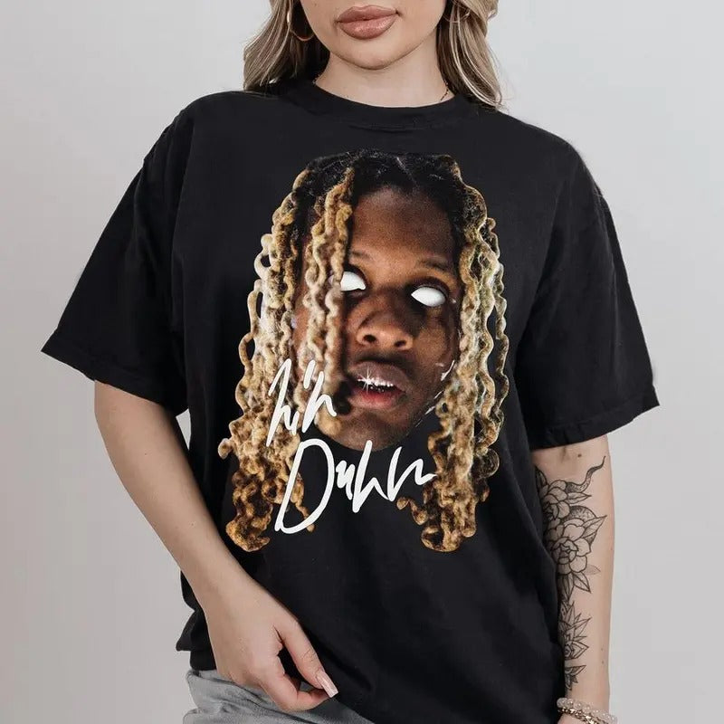 LIL DURKKK Big Face Rap Tee Shirt T-shirt Rap Shirt graphic Hoodie, Sweatshirt | HypeCrazeTee.com