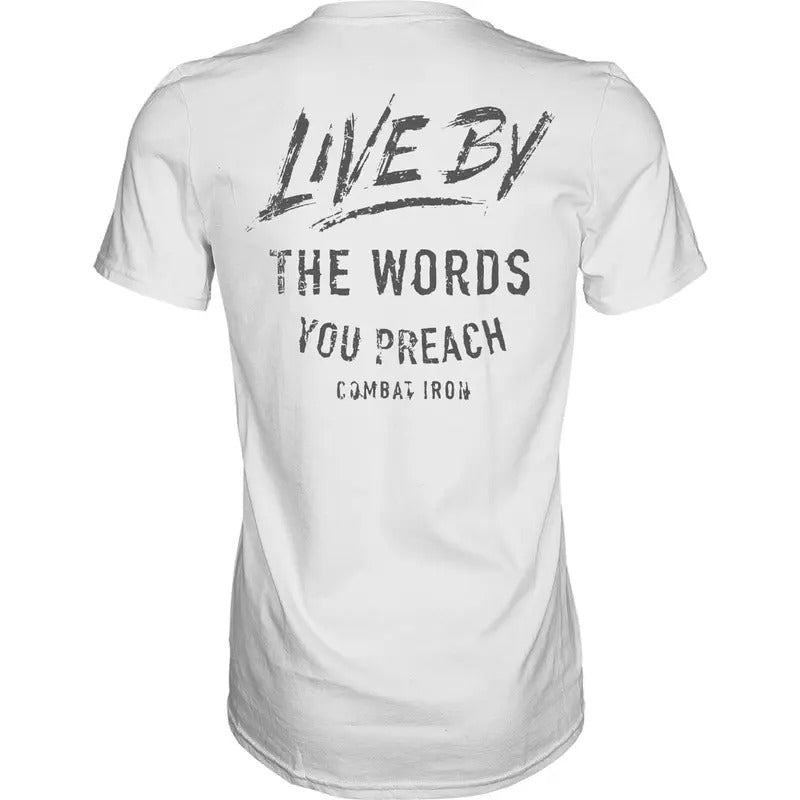 LIVE BY THE WORDS YOU PREACH MEN'S T-SHIRT Hoodie, Sweatshirt | HypeCrazeTee.com