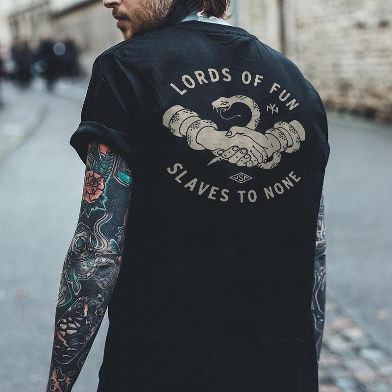 LORDS OF FUN printed T-shirt designer - Naughty Clothes Men Hoodie, Sweatshirt | HypeCrazeTee.com
