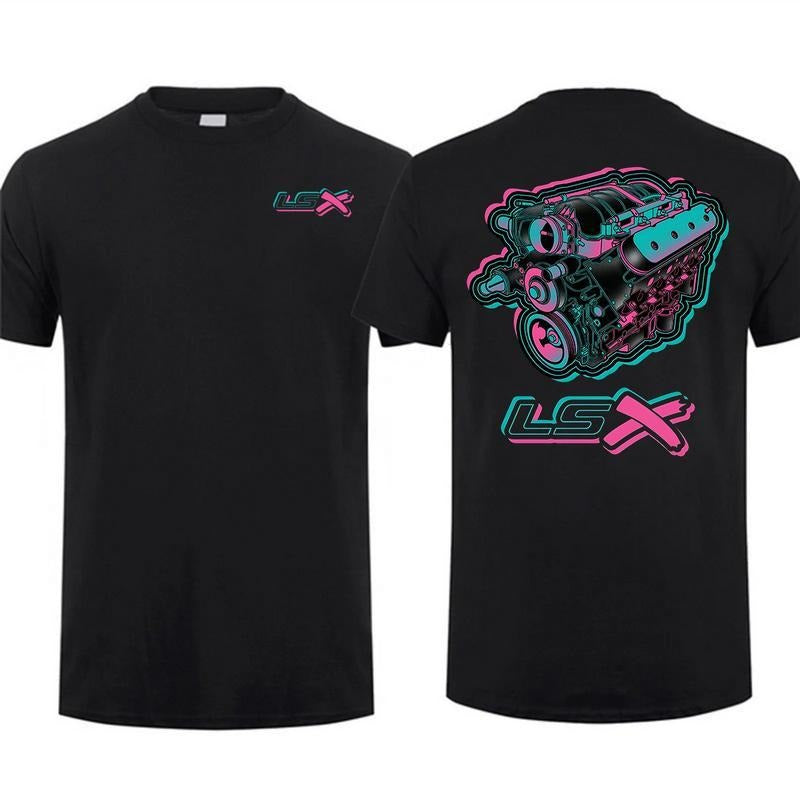 LSX Swap Engines 2-Sided T-Shirt LSX Chevy Shirt Car Parts Cotton Tee, Gift for Men for Woman, Menswear Graphic Tee...