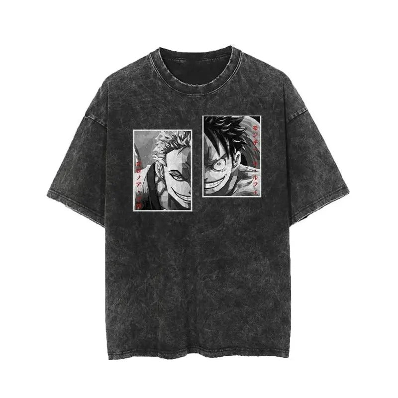 LUFFY X ZORO vintage T-Shirt, Streetwear Comfort Color T-Shirt, Onepiece Anime T-Shirt Sweatshirt, Hoodie, Comfort Colors