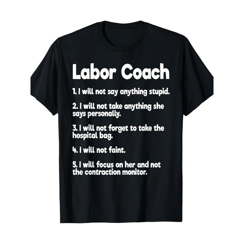 Labor Coach Expecting Dad Rules Papa Funny Baby T-Shirt Hoodie, Sweatshirt | HypeCrazeTee.com