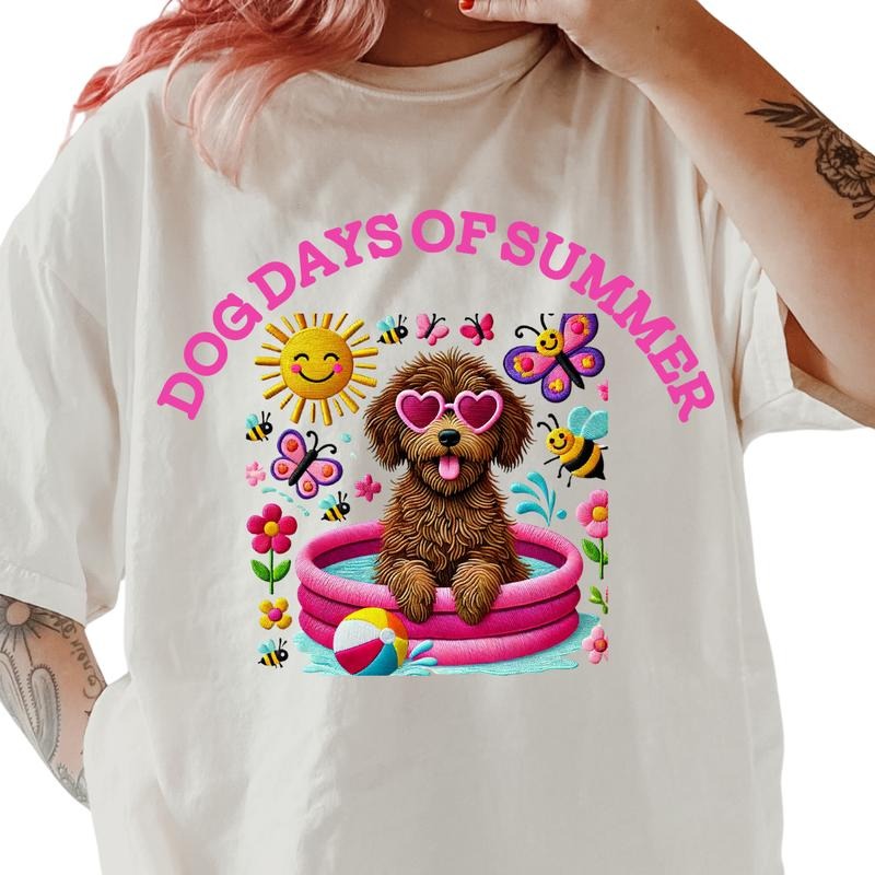 Labradoodle Dog Days Summer Shirt ~ Relaxed Fit Printed USA Womenswear Casual Comfort Cotton Top Athletic Boho Chic T-Shirts, Hoodie, Sweatshirt