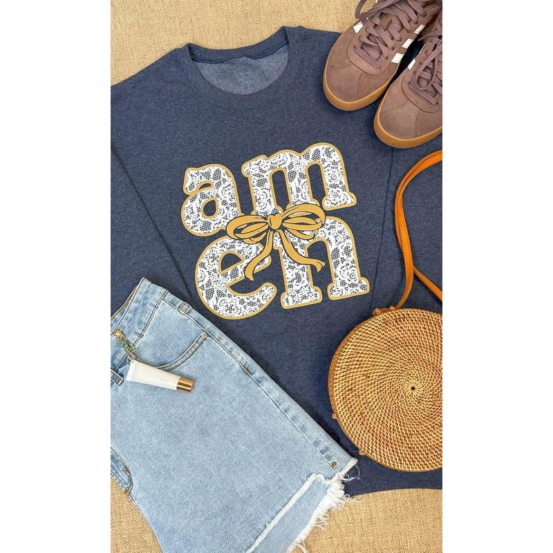 Lace Amen Graphic Sweatshirt T-Shirts, Hoodie | HypeCrazeTee.com
