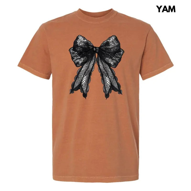 Lace Black Bow Comfort Colors T-Shirt 'NLB' Hoodie, Sweatshirt | HypeCrazeTee.com