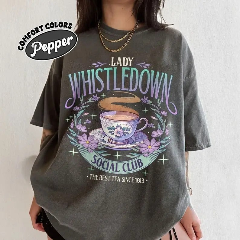 Lady Whistledown's Tea House T-Shirt, Bridgerton Shirt, Bridgerton Gift, Regency, Spill the Tea, TV Show, Book Lover...