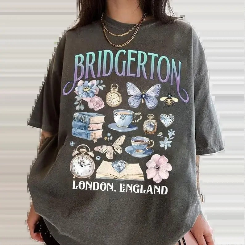 Lady Whistledown's Tea House shirt, Bridgerton shirt, throne of glass book merch, Spill the tee, dark romance shirts...