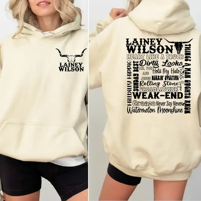 Lain3y Wils0n Both Sides Hoodie, Country Music 2024, Countrys Cool Againn, Unisex Long Sleeve Pullover Hoodie Shirt...