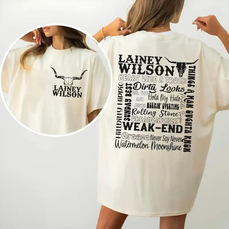 Lain3y Wils0n Both Sides Tee, Country Music 2024, Countrys Cool Again, Unisex Short Sleeve Tee Shirt, Casual Clothing...