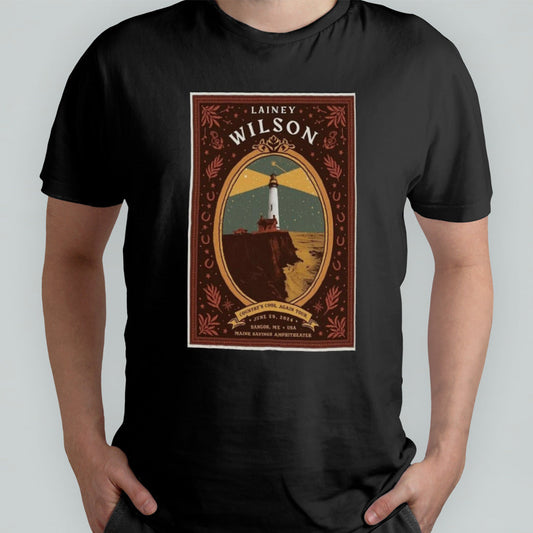 Lainey Wilson Bangor, ME June 29 2024 Tour Poster Shirt