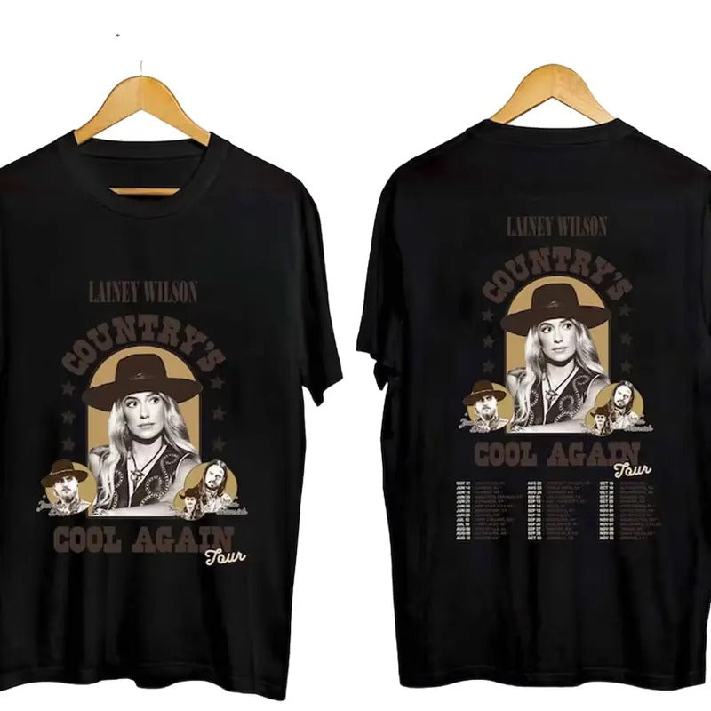 Lainey Wilson Country's Cool Again Tour 2024, Lainey Wilson Fan T-Shirt S-3XL Hoodie, Sweatshirt | HypeCrazeTee.com
