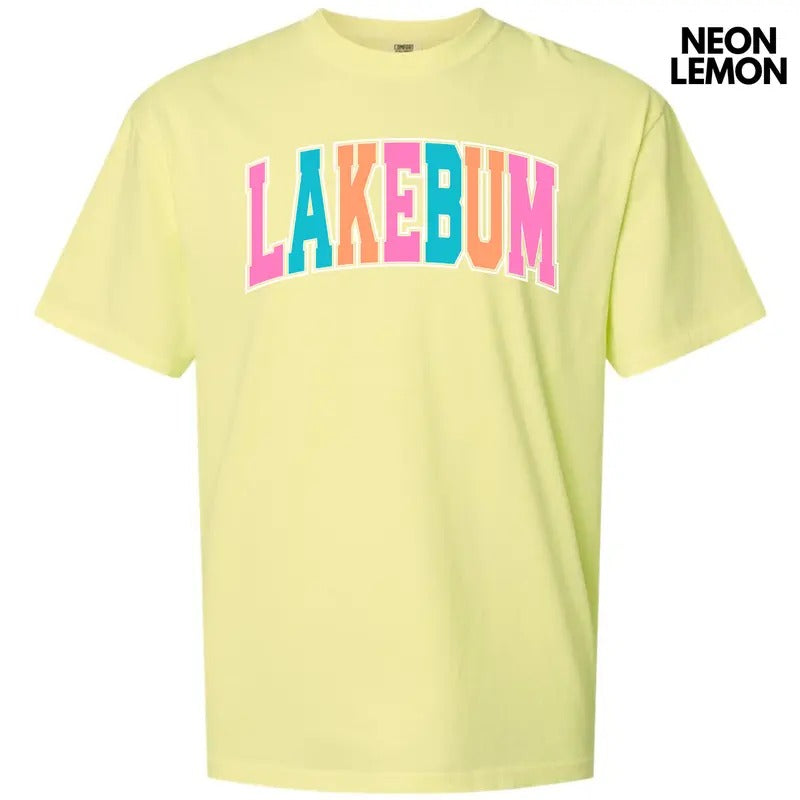 Lake Bum Varsity Letter Comfort Colors T-Shirt 'NLB' Hoodie, Sweatshirt | HypeCrazeTee.com