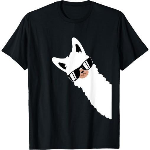 Lama Llama Alpaca with Sunglasses Lama Lover - Cool Lama T-Shirt Made in USA Hoodie, Sweatshirt | HypeCrazeTee.com