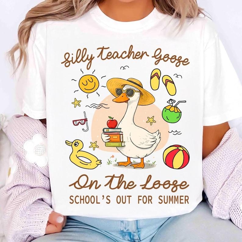 Last Day of School Teacher Goose Silly Summer End of Year Funny T-Shirt Hoodie, Sweatshirt | HypeCrazeTee.com
