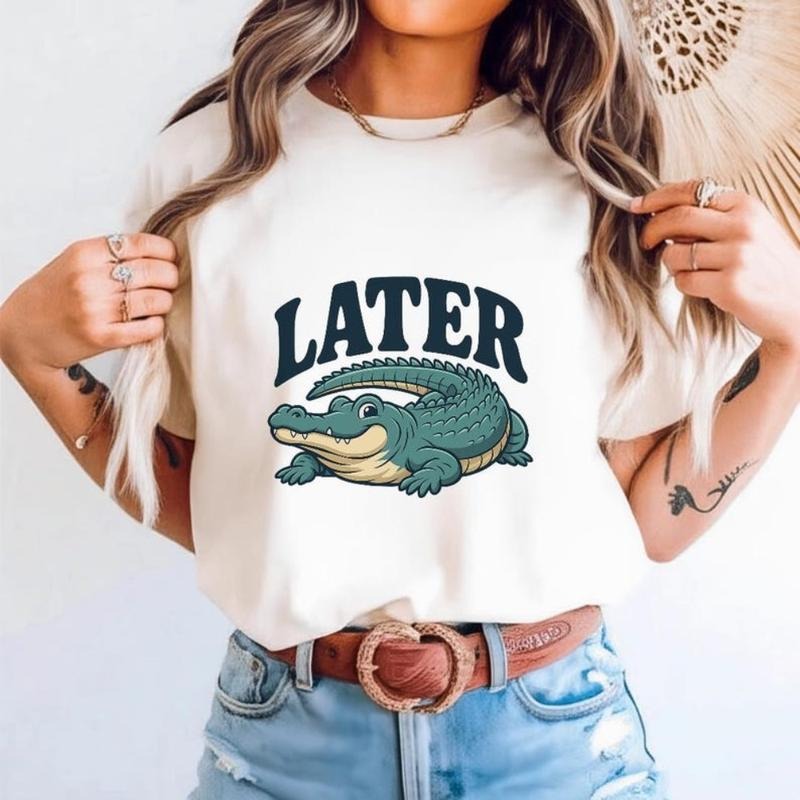 Later Gator Comfort Colors T-Shirt, Funny Alligator Shirt, Crocodile Shirt, Florida Graphic Tee, Retro Gator Tee,...