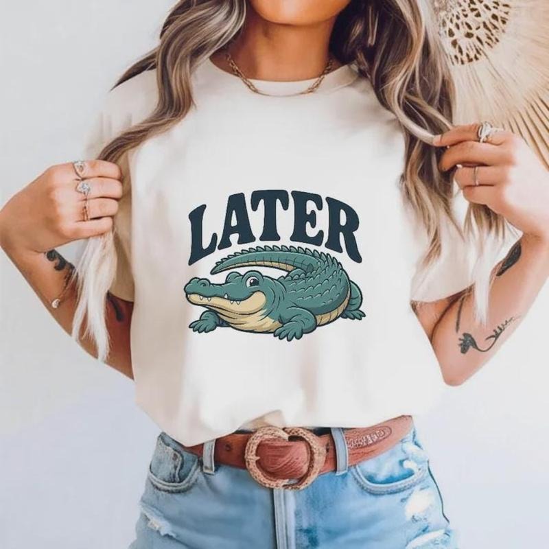 Later Gator Comfort Colors T-Shirt, Funny Alligator Shirt, Crocodile Shirt, Florida Graphic Tee, Retro Gator Tee,...