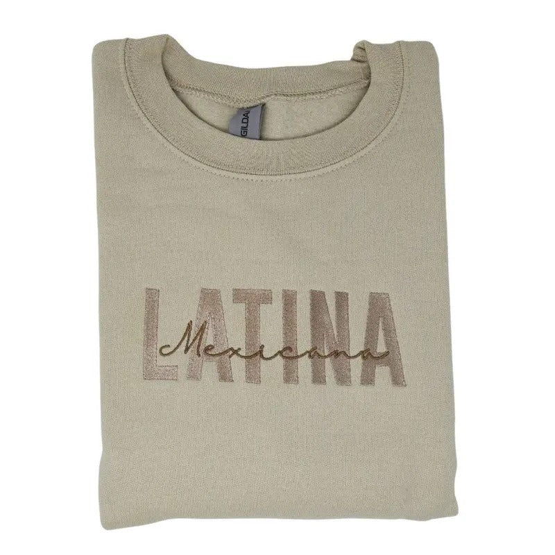 Latina Mexicana Embroidered Sweatshirt, Latina Sweatshirt T-Shirts, Hoodie | HypeCrazeTee.com