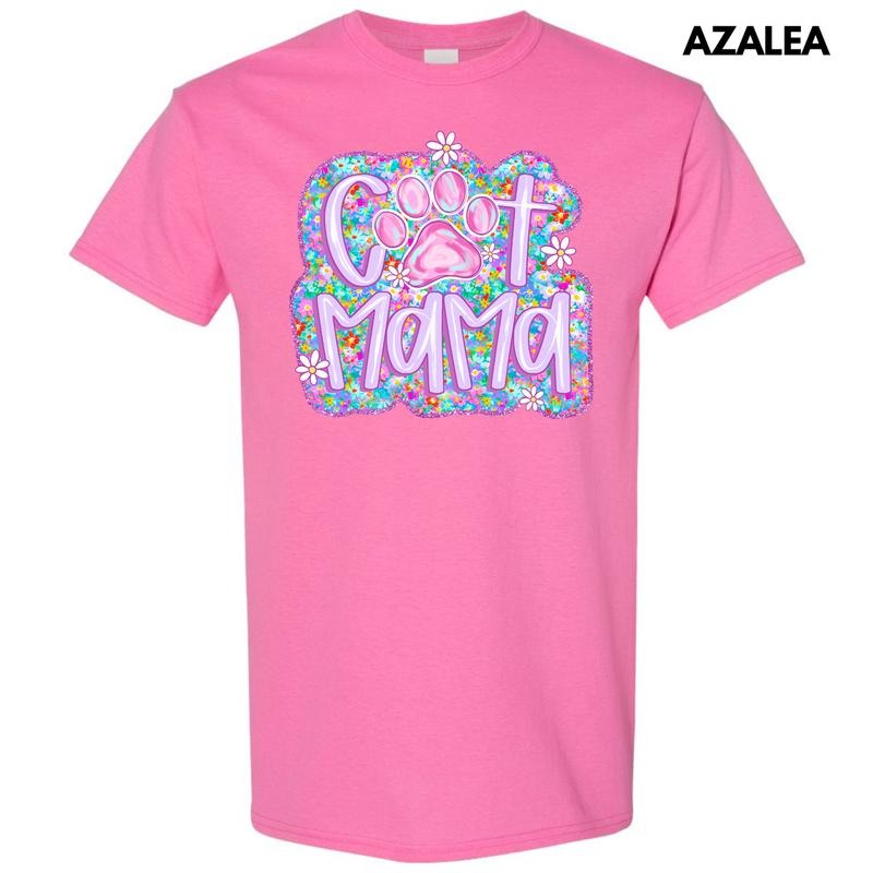 Lavender Floral Cat Mama Gildan Short Sleeve T-Shirt 'NLB' Hoodie, Sweatshirt | HypeCrazeTee.com