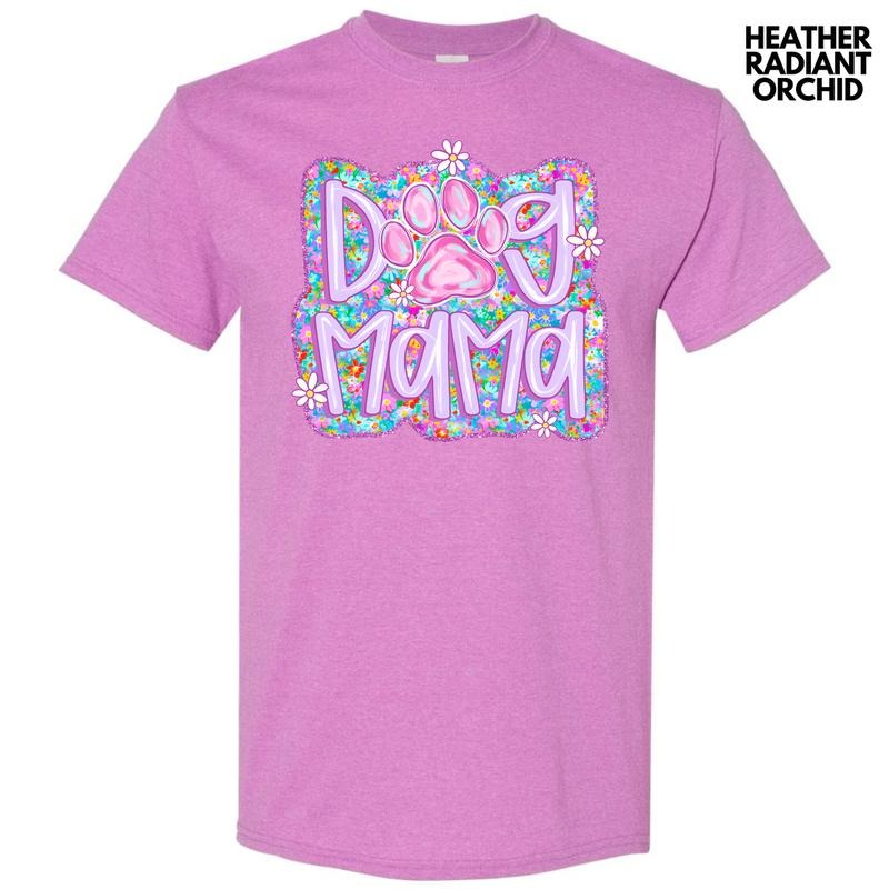 Lavender Floral Dog Mama Gildan Short Sleeve T-Shirt 'NLB' Hoodie, Sweatshirt | HypeCrazeTee.com
