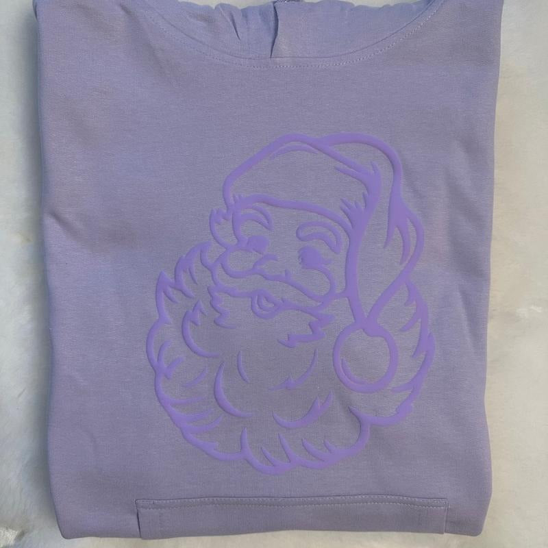 Lavender Puff Santa Claus Independent Trading Co. Hooded T-Shirts, Hoodie, Sweatshirt