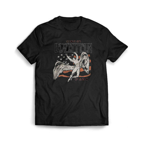 Led Zeppelin US 1975 Tour Flag Men's T-Shirt Tee