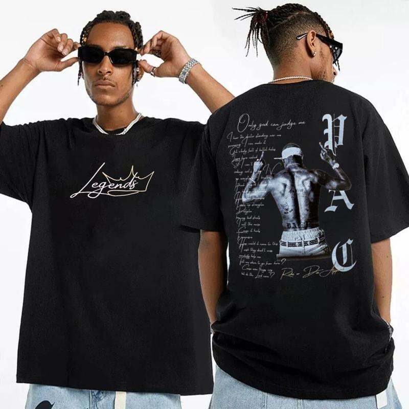 Legends 2pac Shirt, 2pac T Shirt, Hip Hop Rapper T Shirt, Only God Can Judge Me, All Eyez , Unisex Short Sleeve Tee...