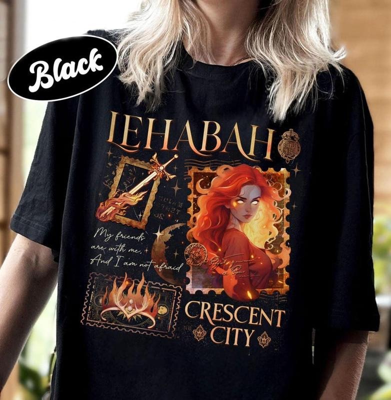 Lehabah My Friends Are With Me  Shirt, Crescent City Fans TShirt, Bryce Quinlan Light It Up Book Merch Cotton Crewneck...