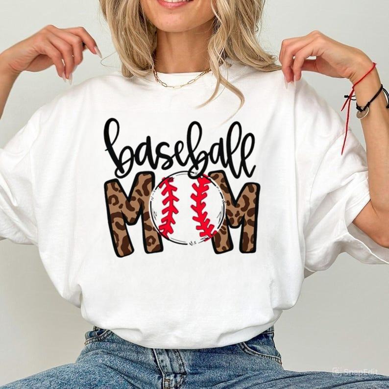 Leopard Baseball mom bleached shirts Leopard Bleached Shirt  Bleached shirts  sublimated shirts  Gifts  Mom Shirts...