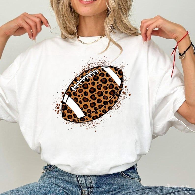 Leopard Football Shirt, College Football Tee Crewneck Top Hoodie, Sweatshirt | HypeCrazeTee.com