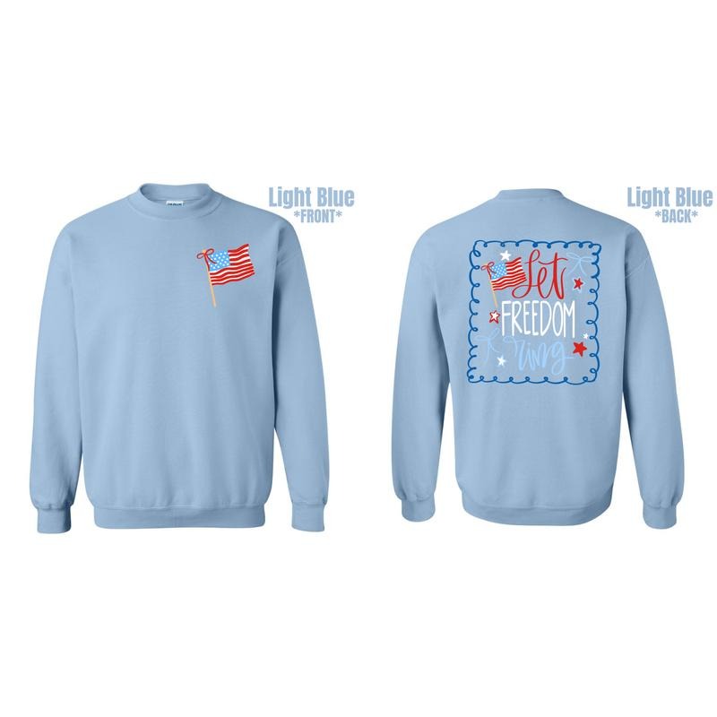 Let Freedom Ring Flag Sweatshirt 'NLB' T-Shirts, Hoodie | HypeCrazeTee.com