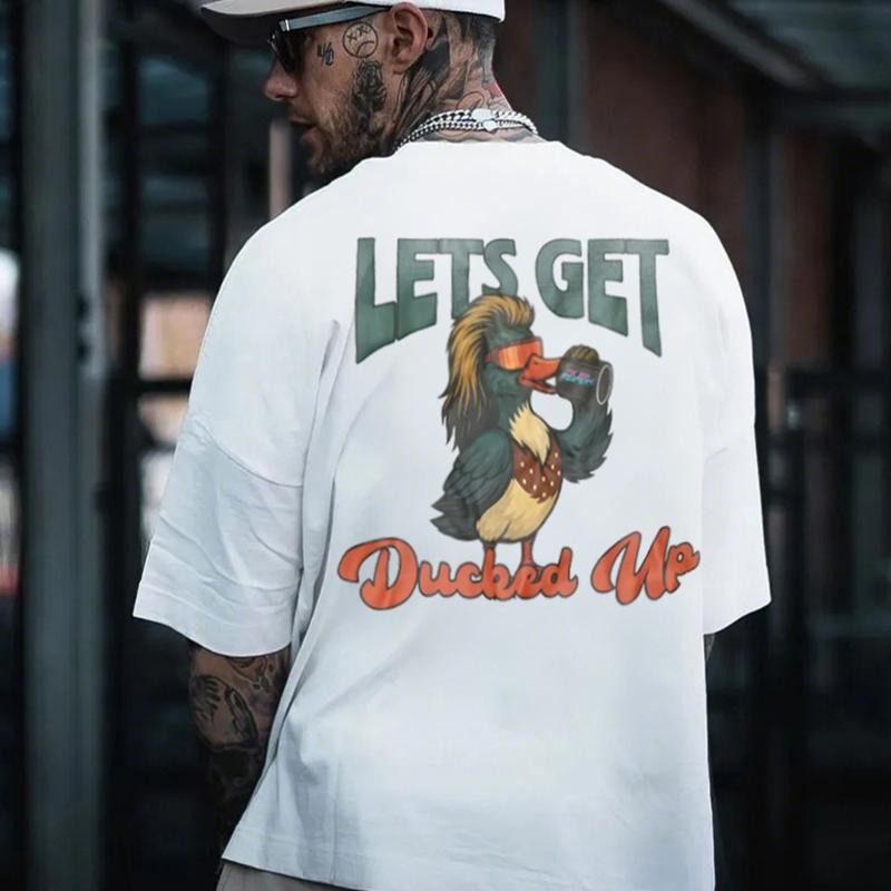 Lets Get Ducked Up Printed Unisex Oversized T-shirts Hoodie, Sweatshirt | HypeCrazeTee.com
