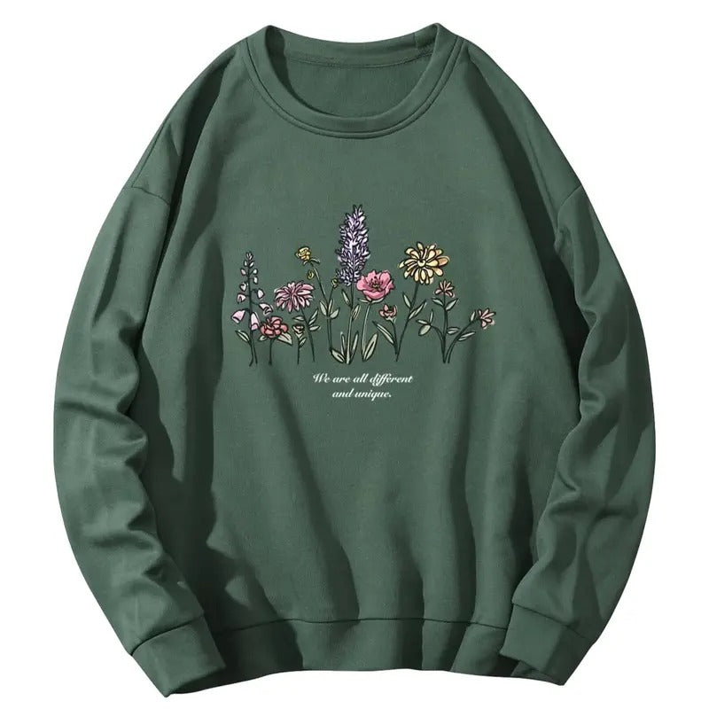 Letter Graphic Print Drop Shoulder Sweatshirts Long Sleeve Crew Neck Pullover Tops style 02 T-Shirts, Hoodie