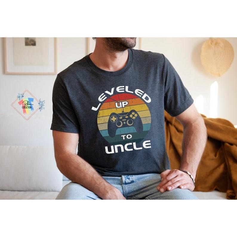 Leveled Up To Uncle Shirt Funny Gift For Gamer New Uncle  T-shirt, sweater and Hoodie Sweatshirt | HypeCrazeTee.com