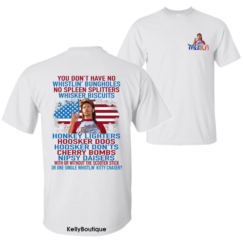Life's A Garden Merica Joe Dirt 4th Of July America Flag T-Shirt, Independence Day Patriotic 2 Sided Design Unisex Cotton...